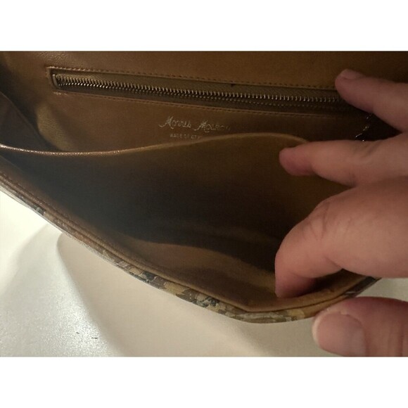 Vintage Morris Moskowitz Leather Clutch And Wallet Set Old Money 1960s 1970s - Picture 9 of 11